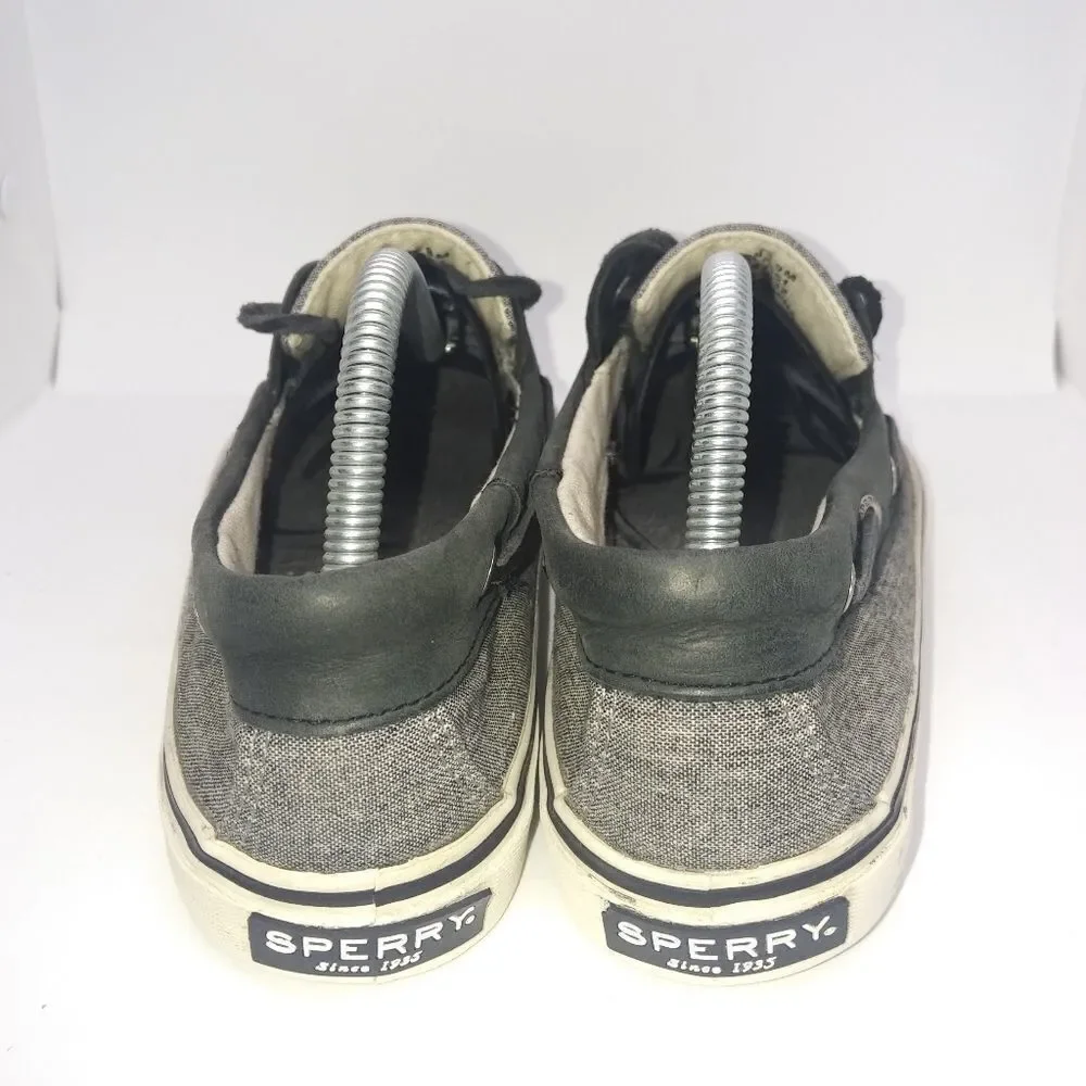 Sperry Top Sider Bahama 2 Leather Collar Boat Shoes Men's Size 9 M Black, White‎ - Picture 4 of 8